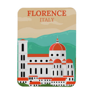 Vintage-Reiseandenken-Magnet aus Florenz Italien Magnet