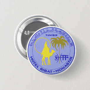 Vintage-Reisehotel Ribat in Monastir, Tunesien Button
