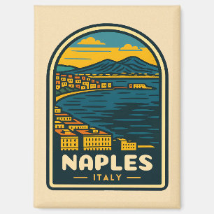 Vintage Reisen Neapel Italien Retro Landschaftlich Magnet