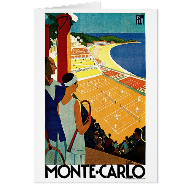 Vintage Reisen, Tennis, Sport, Monte Carlo Monaco (Vorne)