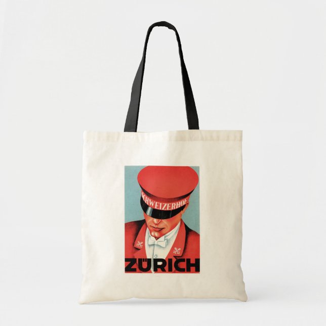 Vintage Reisen Zürich - Schweiz Kulturpass Tragetasche (Vorne)