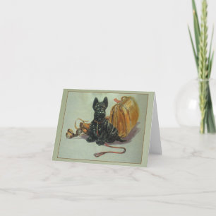 Vintage-Reisende-Schottland-Terrier-Grußkarte Karte