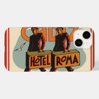 Vintage-Reisepageboys Hotel Roma, Cadiz, Spanien