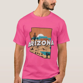 Vintage-Reiseplakat Arizona-Wüste T-Shirt