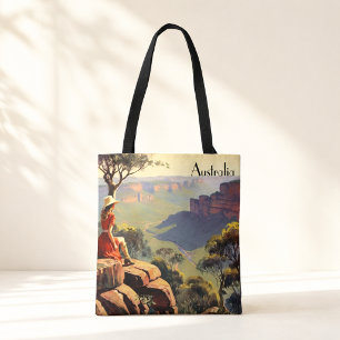 Vintage-Reiseplakat Australien Canyon Tasche