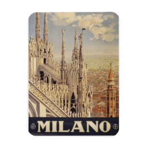 Vintage-Reiseplakat des Domes in Mailand, Italien Magnet