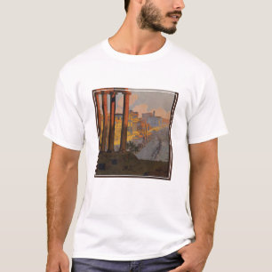 Vintage Reiseplakat des Forum Romanum bei Morgendä T-Shirt