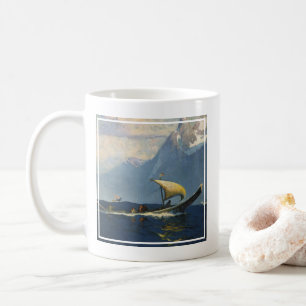 Vintage-Reiseplakat für Alaska Northern Pacific Kaffeetasse