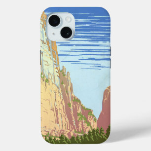 Vintage Reiseplakat für den Zion Nationalpark Case-Mate iPhone Hülle