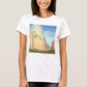 Vintage Reiseplakat für den Zion Nationalpark T-Shirt