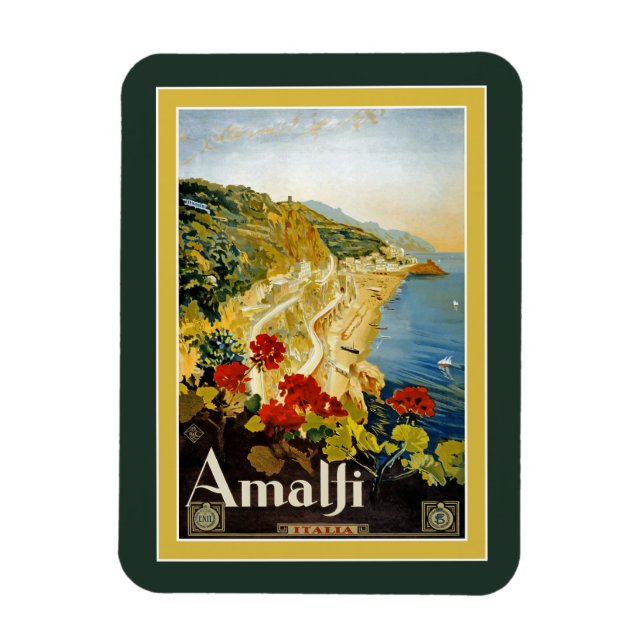 Vintage Reiseplakat für Italien Magnet (Vertikal)