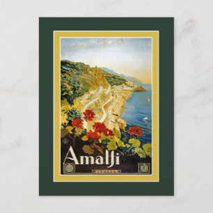Vintage-Reiseplakat für Italien Postkarte