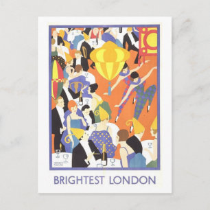 Vintage-Reiseplakat für London Postkarte