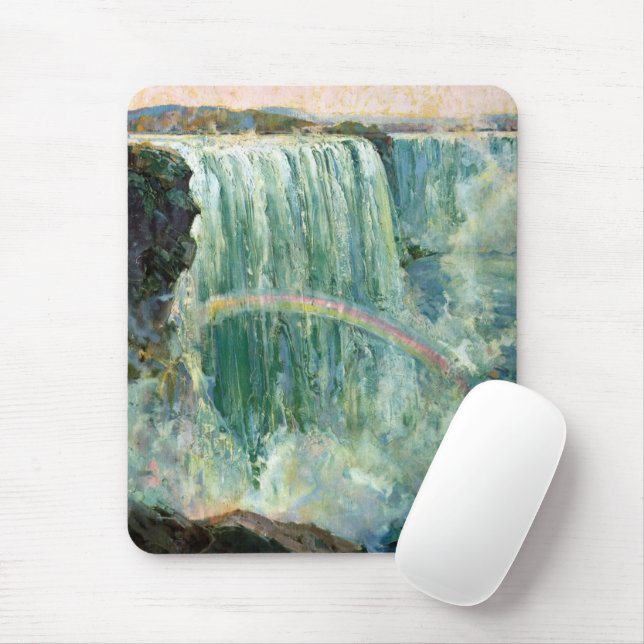 Vintage Reiseplakat für Niagarafälle Mousepad (Mit Mouse)