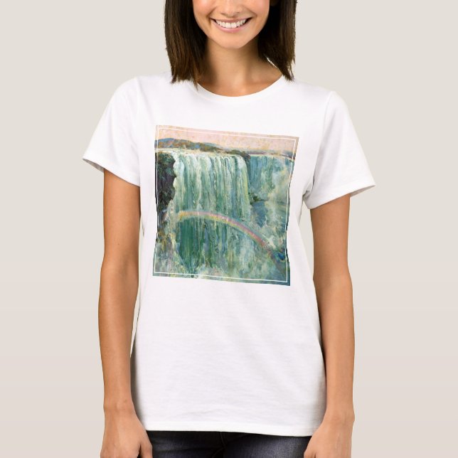 Vintage Reiseplakat für Niagarafälle T-Shirt (Vorderseite)