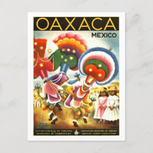 Vintage-Reiseplakat für Oaxaca, Mexiko, Postkarte