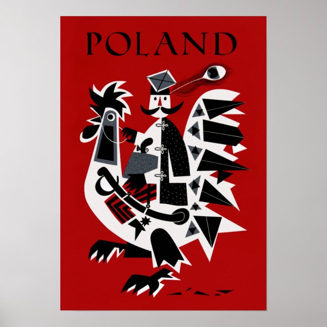 Vintage Reiseplakat für Polen Poster (Vorne)