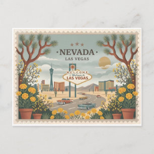 Vintage-Reiseplakat Las Vegas Nevada Kunst Postkarte