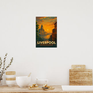 Vintage-Reiseplakat Liverpool England Poster