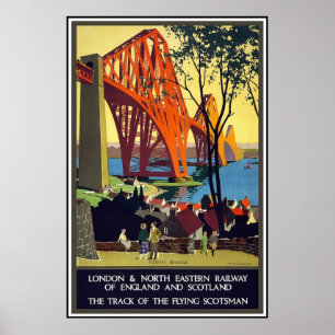 Vintage-Reiseplakat London Schottland Poster