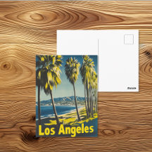 Vintage-Reiseplakat Los Angeles Strand