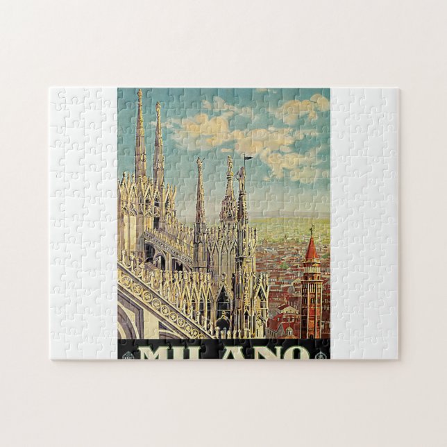 Vintage Reiseplakat Milano milan (Horizontal)
