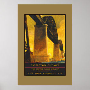 Vintage-Reiseplakat New York Central Lines Poster