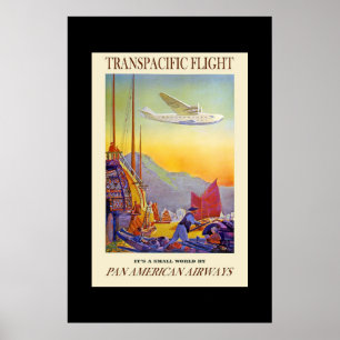 Vintage-Reiseplakat Transpazifik Poster