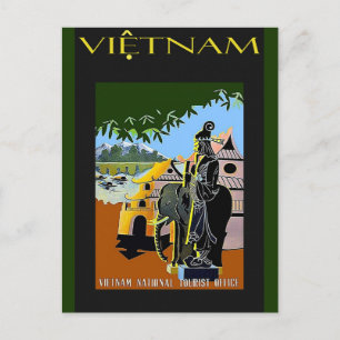 Vintage-Reiseplakat Vietnam Tourismus Postkarte