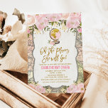 Vintage Reiseplan Pink Gold Floral Baby Dusche Einladung<br><div class="desc">OH DIE ORTE,  WO SIE GEHEN WIRD! Vintage Travel Floral Baby Dusche Einladung</div>