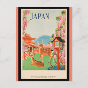 Vintage-Reiseposter, Japan, Postkarte