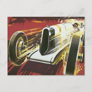 Vintage-Reiseposter, Monaco Grand Prix Autorennen Postkarte
