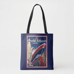 Vintage Reiseposter-Tasche Tasche