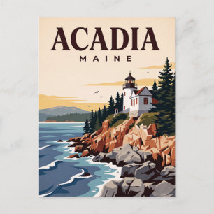 Vintage-Reisepostkarte Acadia-Nationalpark Postkarte