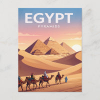 Vintage-Reisepostkarte | Ägypten Pyramiden