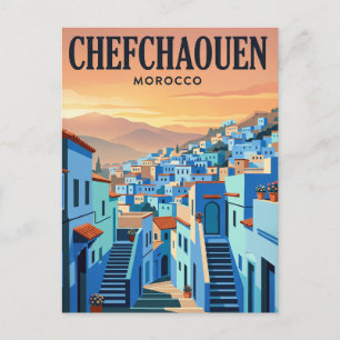 Vintage-Reisepostkarte Chefchaouen, Marokko Postkarte