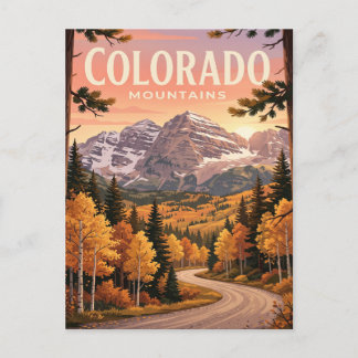 Vintage-Reisepostkarte | Colorado-Gebirge Postkarte