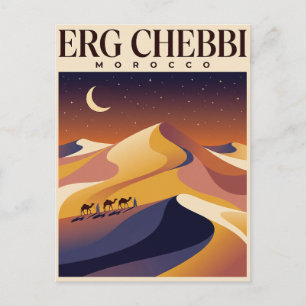 Vintage-Reisepostkarte   Erg Chigaga Sahara-Wüste Postkarte