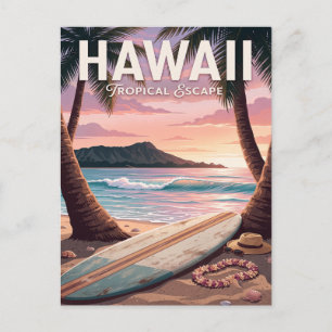 Vintage-Reisepostkarte Hawaii Postkarte