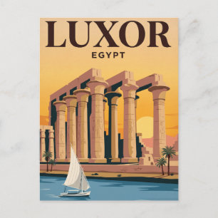 Vintage-Reisepostkarte   Luxor, Ägypten Postkarte