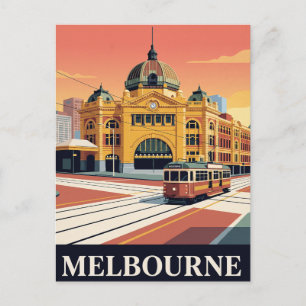 Vintage-Reisepostkarte MELBOURNE Postkarte