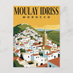 Vintage-Reisepostkarte Moulay Idriss Marokko Postkarte