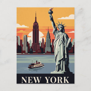 Vintage-Reisepostkarte   New York Postkarte