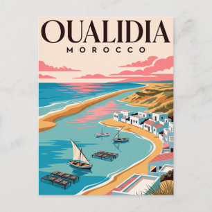Vintage-Reisepostkarte Oualidia Marokko Postkarte