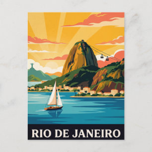 Vintage-Reisepostkarte Rio de Janeiro Postkarte