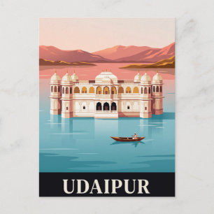 Vintage-Reisepostkarte UDAIPUR Postkarte