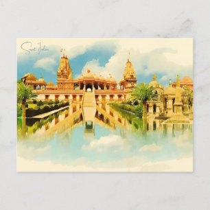 Vintage Reisestadt Surat Indien Ferienretro Postkarte
