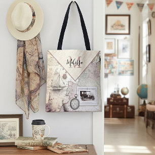 Vintage Reisetasche personalisierte Einkaufstasche Tasche