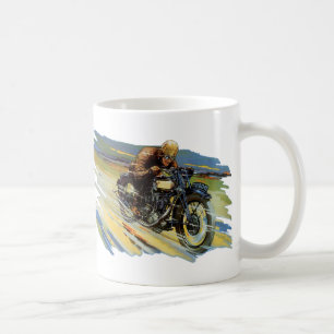 Vintage-Reiseverkehr, Rennmotorrad Kaffeetasse