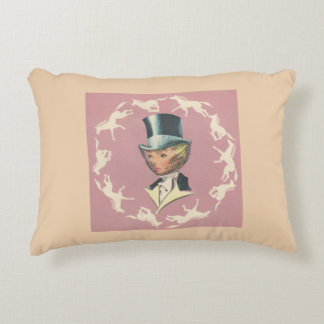 Vintage Reiterdame Zierkissen